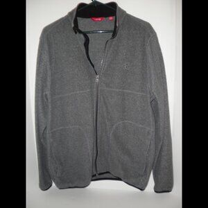 IZOD Nice Men's Long Sleeve Gray Full Zip Fleece Medium Sweat Jacket